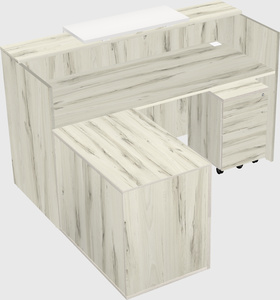 L-shaped modular reception