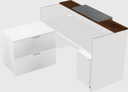 L-shaped modular reception