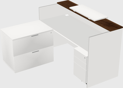 L-shaped modular reception