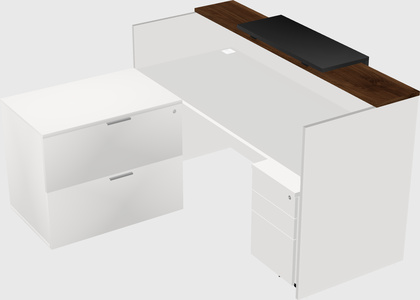 L-shaped modular reception