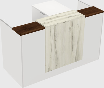 L-shaped modular reception