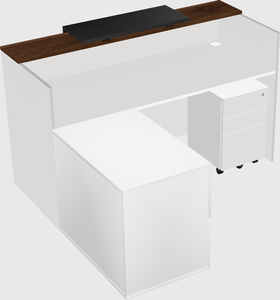 L-shaped modular reception
