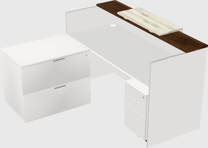 L-shaped modular reception