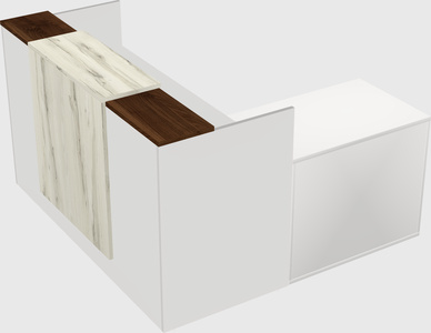 L-shaped modular reception