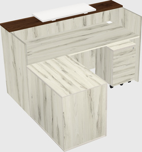 L-shaped modular reception