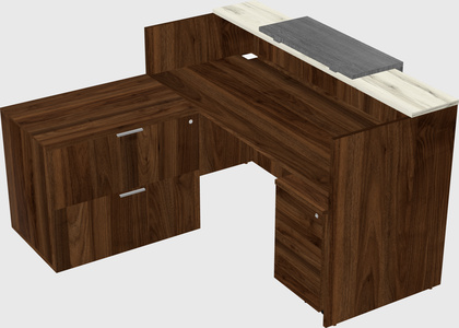 L-shaped modular reception