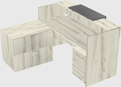 L-shaped modular reception