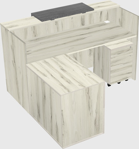 L-shaped modular reception