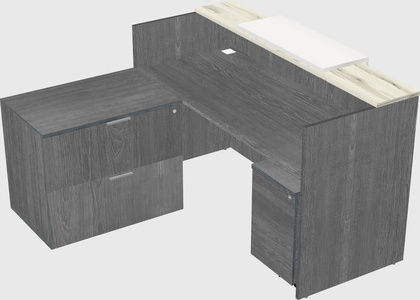 L-shaped modular reception