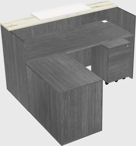 L-shaped modular reception