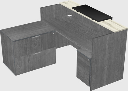 L-shaped modular reception