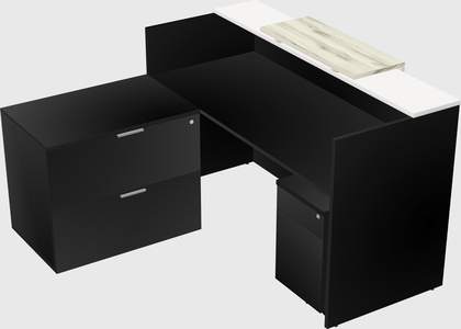 L-shaped modular reception