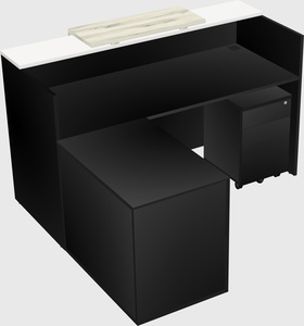 L-shaped modular reception