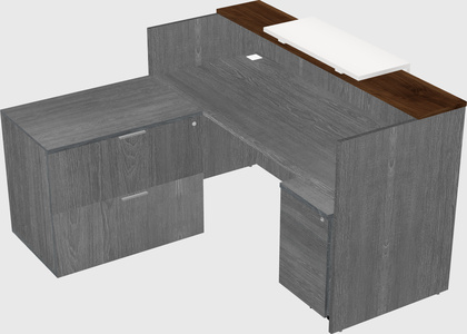 L-shaped modular reception