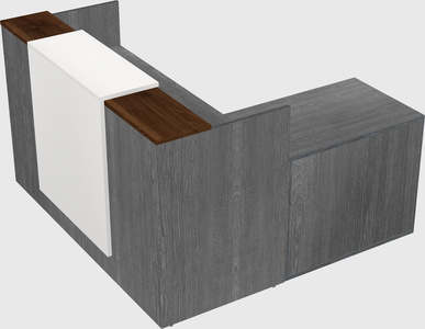 L-shaped modular reception