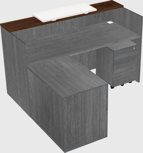 L-shaped modular reception