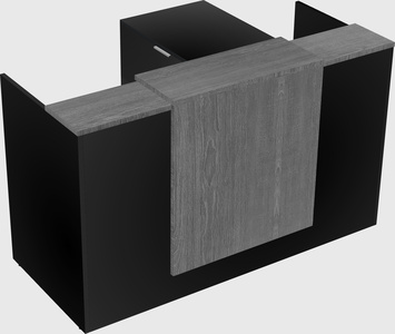 L-shaped modular reception