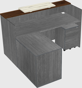 L-shaped modular reception