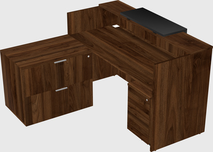 L-shaped modular reception