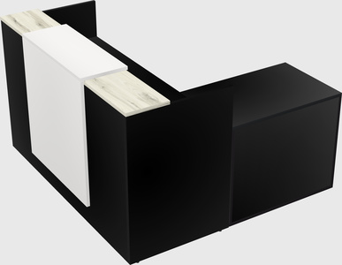 L-shaped modular reception