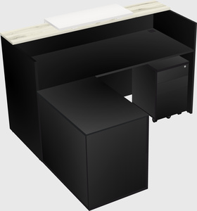 L-shaped modular reception