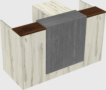L-shaped modular reception