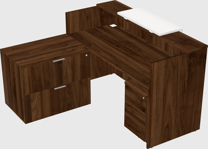 L-shaped modular reception