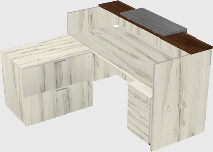 L-shaped modular reception