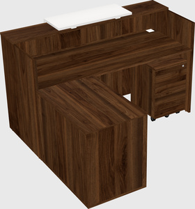 L-shaped modular reception