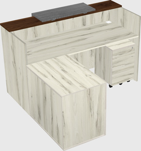 L-shaped modular reception