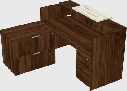 L-shaped modular reception