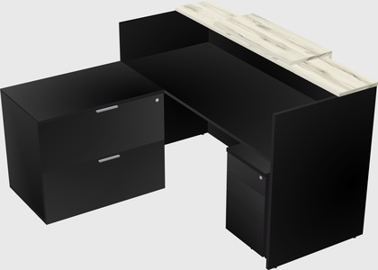 L-shaped modular reception
