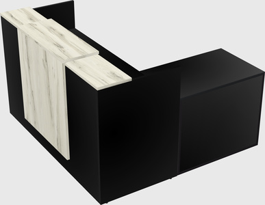 L-shaped modular reception