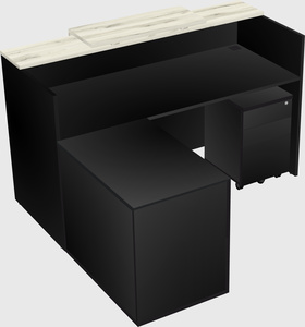 L-shaped modular reception