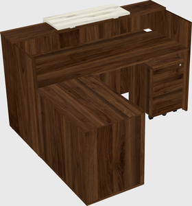L-shaped modular reception