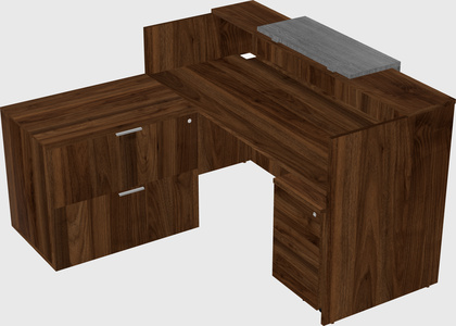 L-shaped modular reception