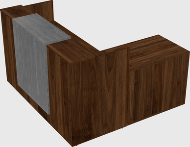 L-shaped modular reception