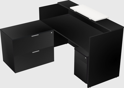 L-shaped modular reception