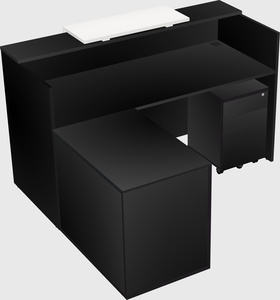 L-shaped modular reception