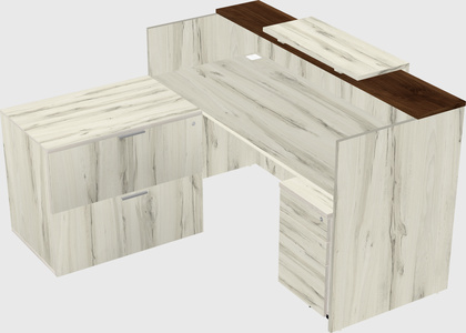 L-shaped modular reception