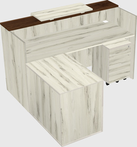 L-shaped modular reception