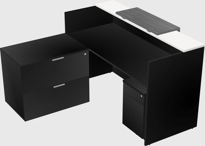 L-shaped modular reception