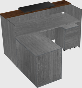 L-shaped modular reception
