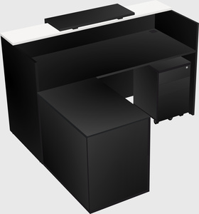 L-shaped modular reception