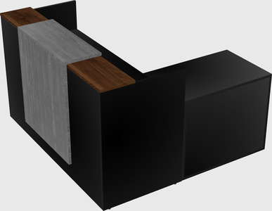 L-shaped modular reception