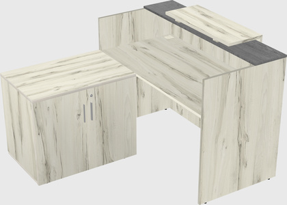 L-shaped modular reception