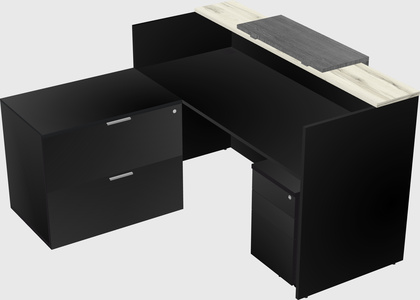 L-shaped modular reception