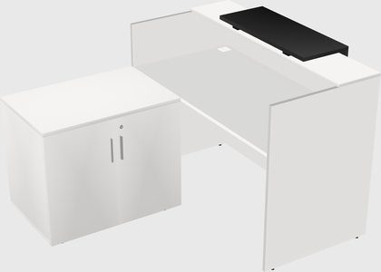 L-shaped modular reception