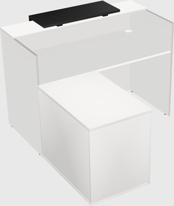L-shaped modular reception