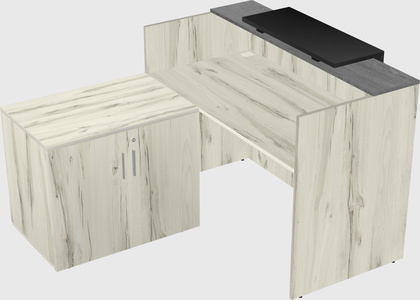 L-shaped modular reception